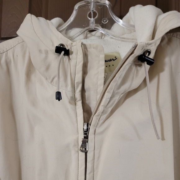 EDDIE Bauer tan lightweight lined hooded zip front jacket - Picture 5 of 8